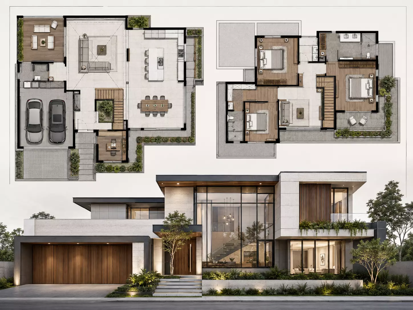 Two Story House Elevation Design