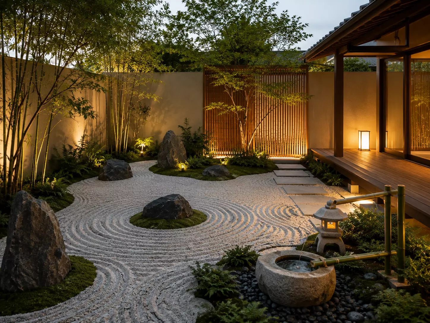 Design di giardino zen