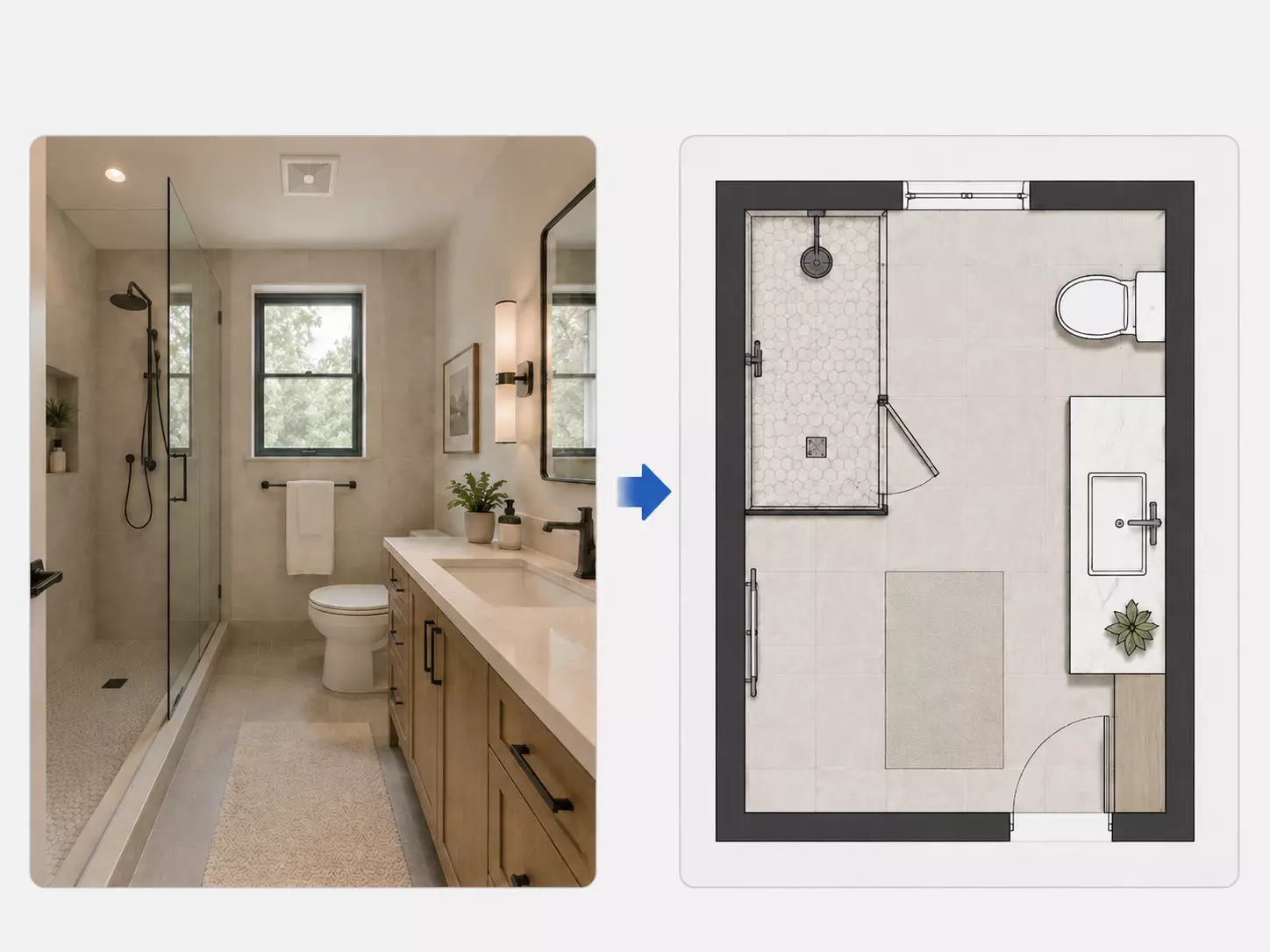 Bathroom Image to Floor Plan