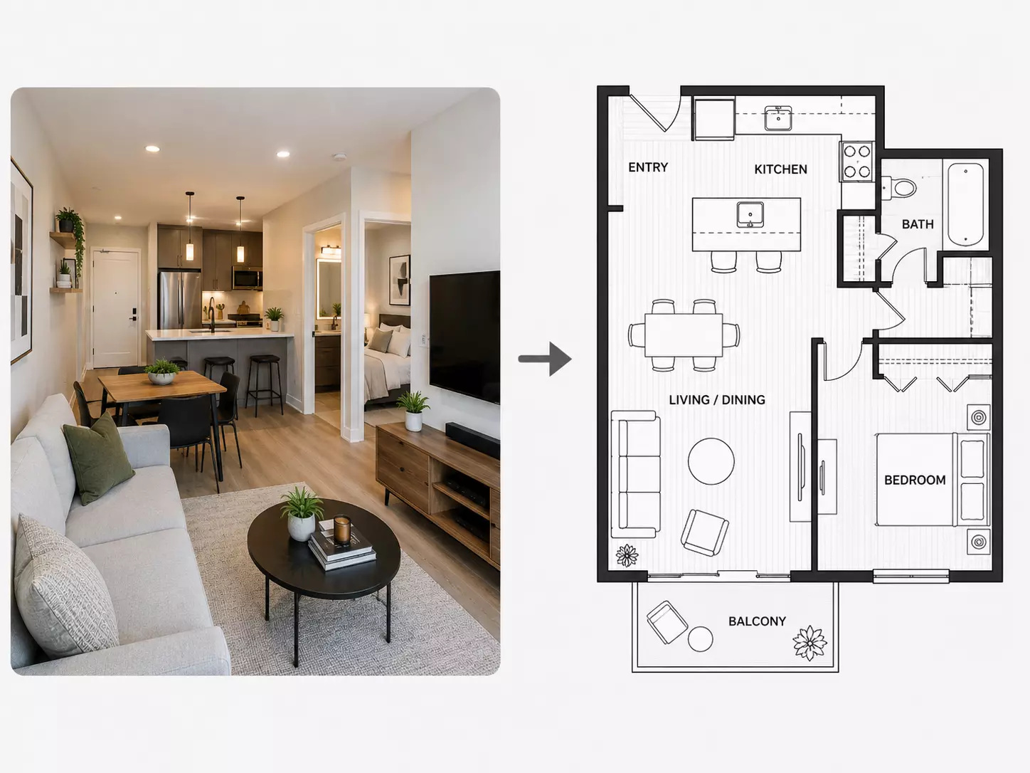Apartment Photo to Floor Plan