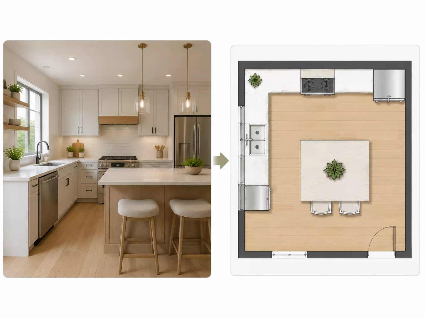 Kitchen Image to Floor Plan