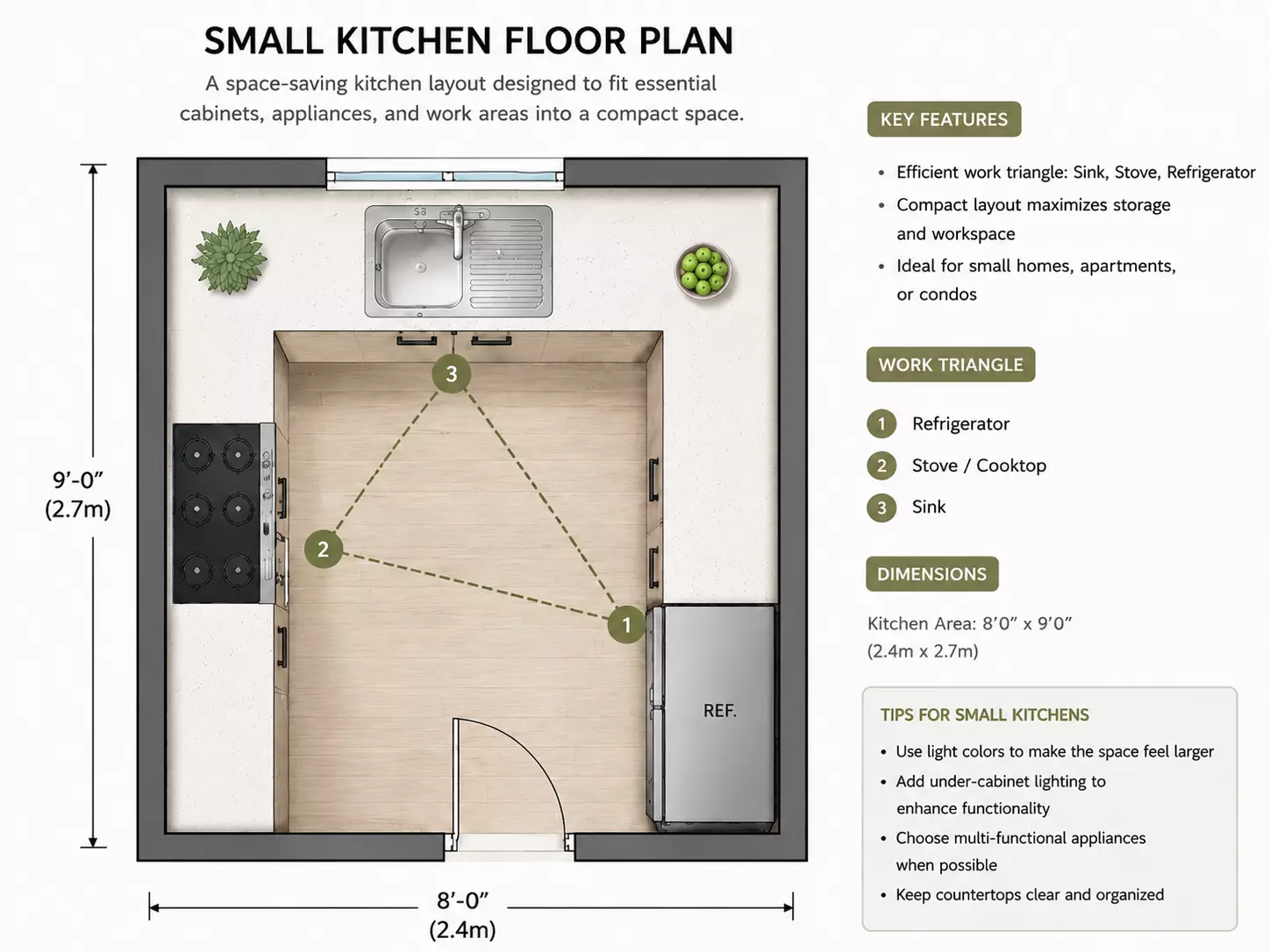 Small Kitchen Floor Plan