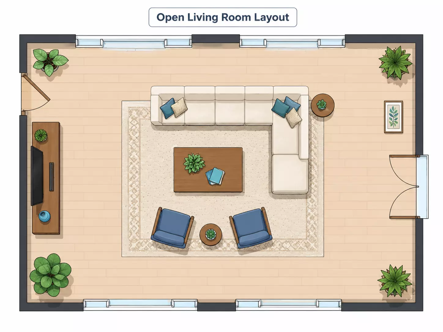 Open Living Room Layout