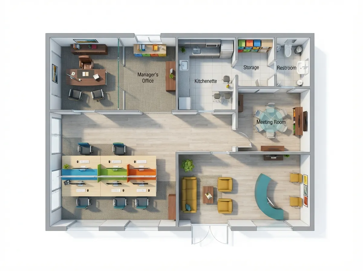 Open Plan Office Layout