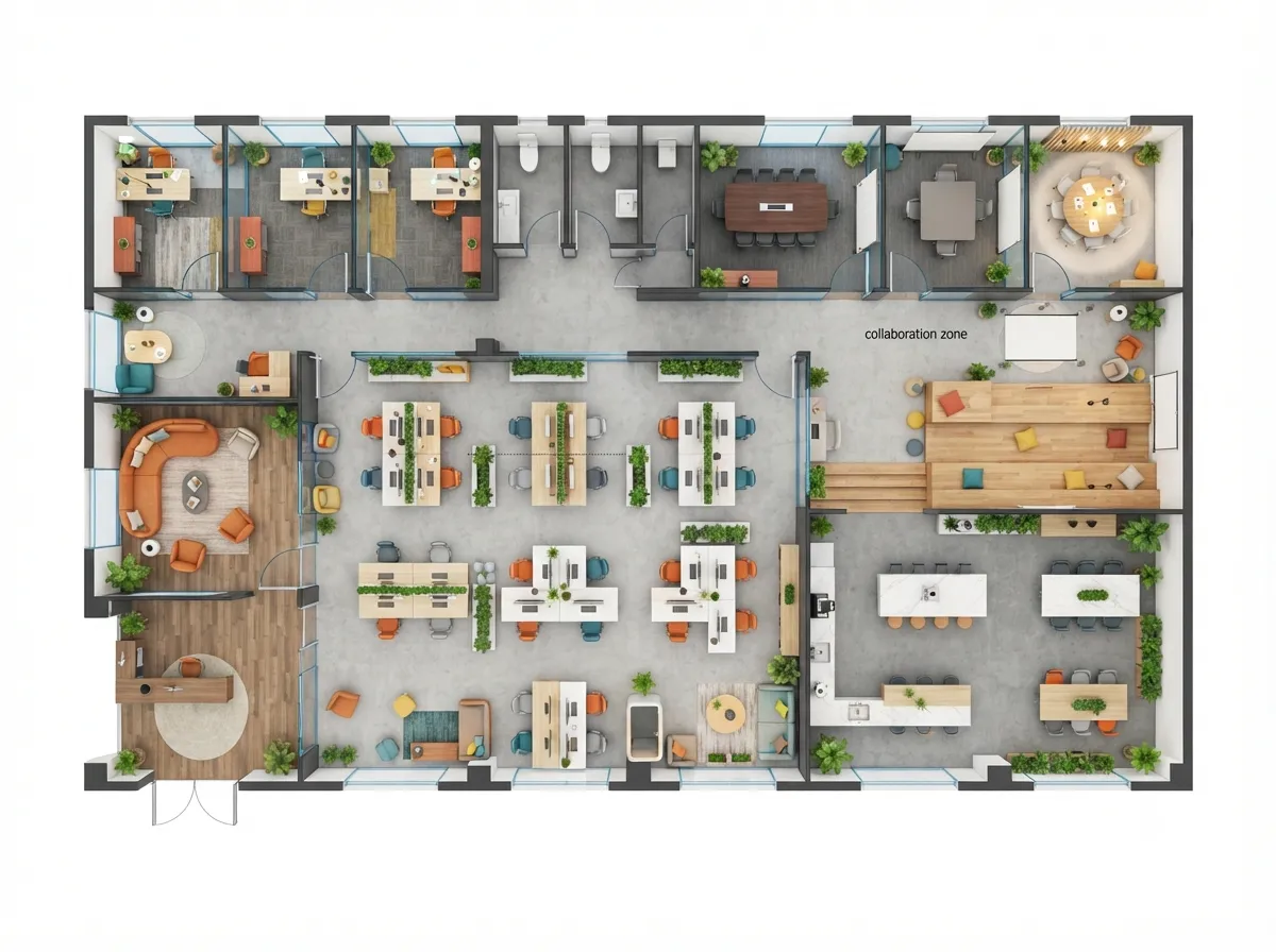 Hybrid Office Layout