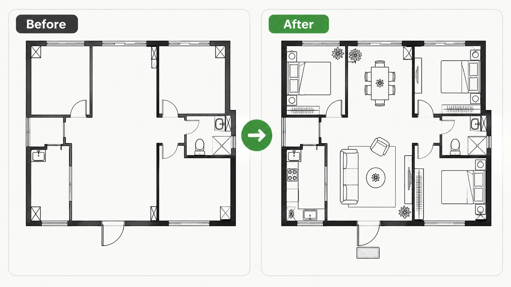 Edit Your Floor Plan with AI - Furniture Layout