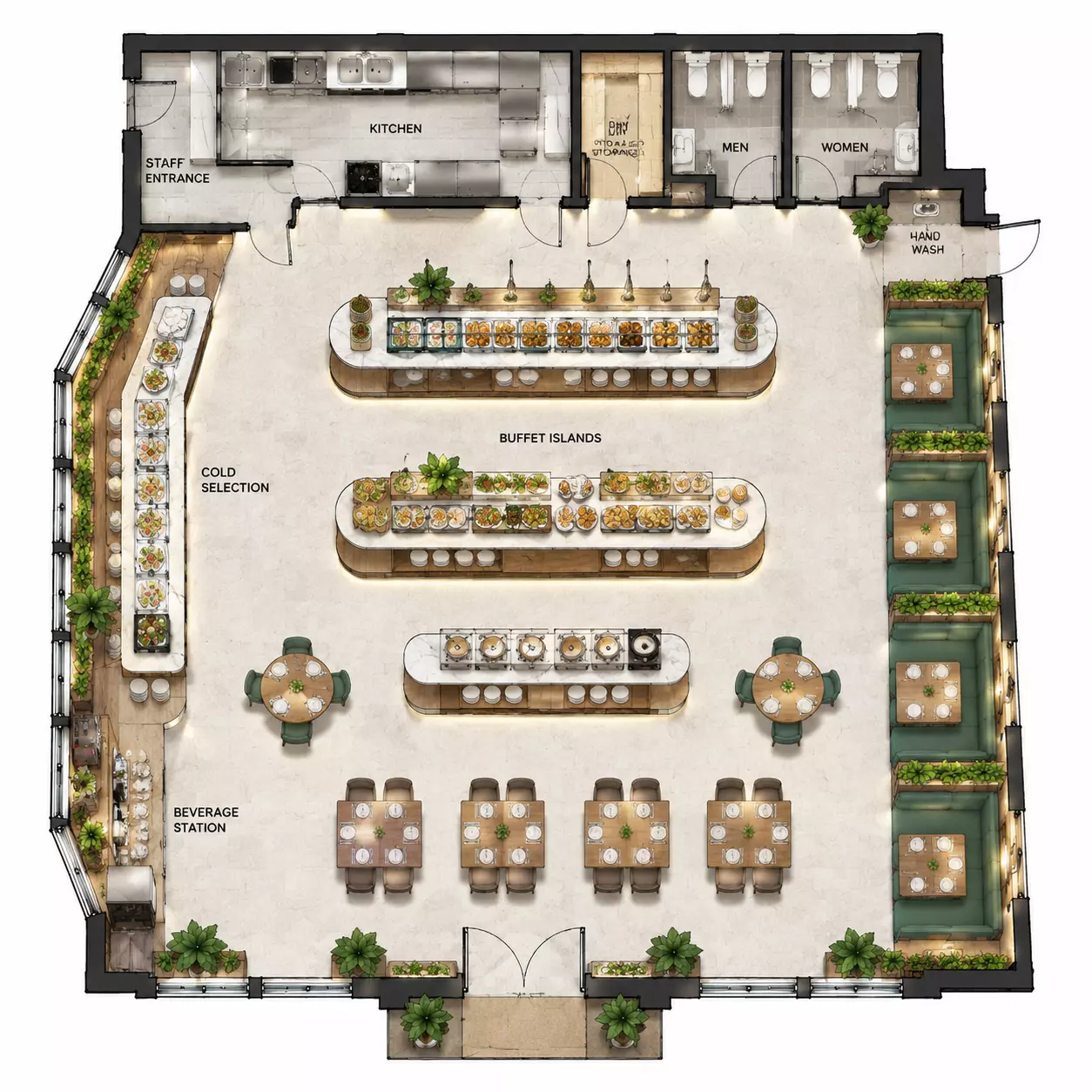 Buffet Restaurant Layout