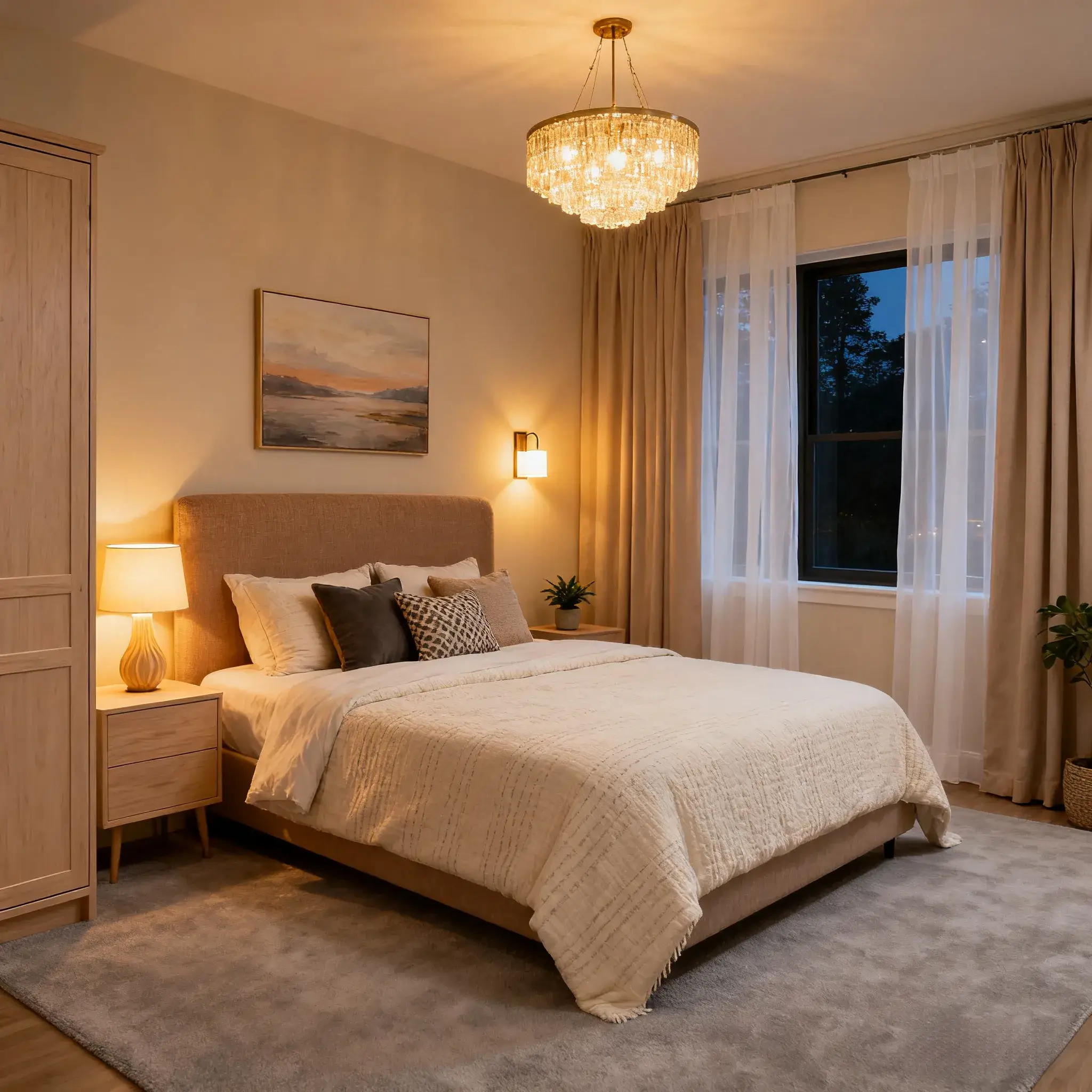 Cozy Staged Bedroom